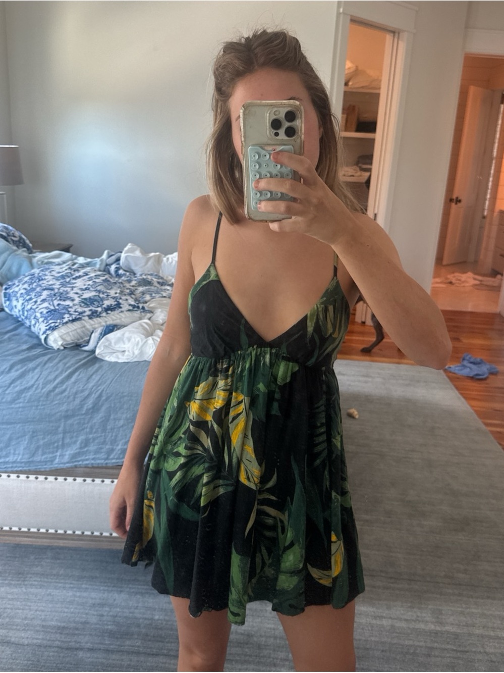Tropical Olivaceous dress